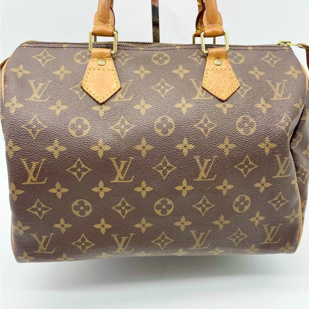 Louis Vuitton 
Boston Bag Speedy 30 Brown Monogram Handbag M41526 TH0070 Auth